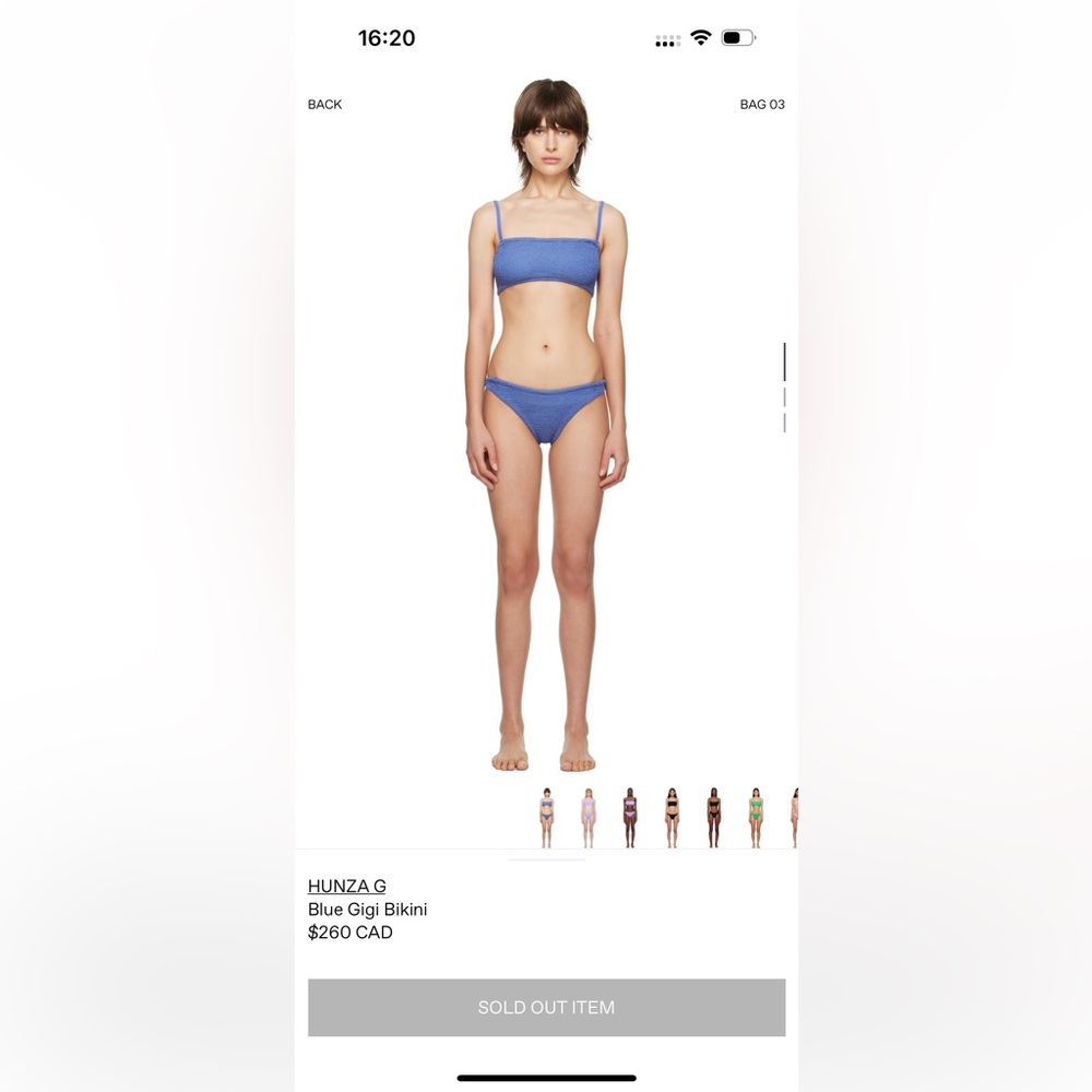 Hunza G bikini.